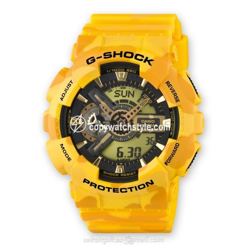 Casio GA-110CM-9A Yellow Camo GA-110CM-9A