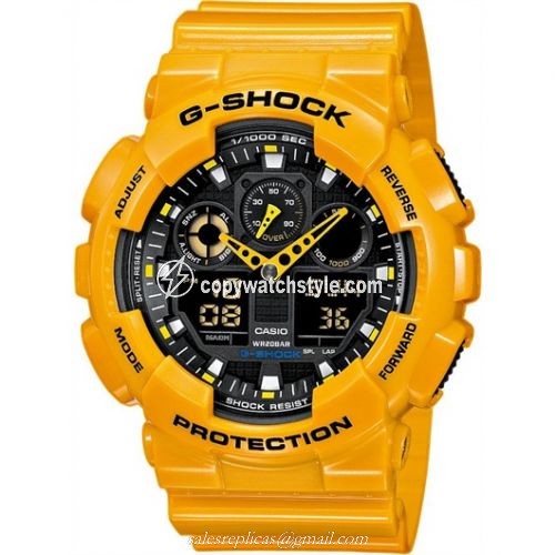 Casio GA-100A-9A Bumblebee GA-100-A9 Casio GA-100A-9A Bumblebee GA-100-A9