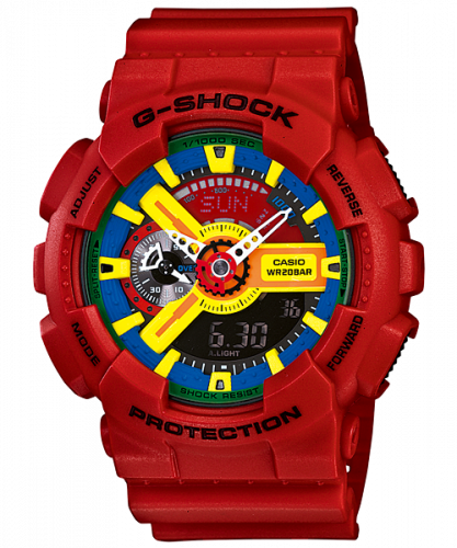Casio GA-110FC-1A Red Blue GA-110FC-1A Casio GA-110FC-1A Red Blue GA-110FC-1A