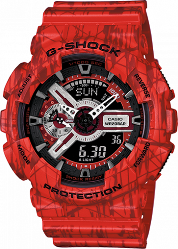Casio GA-110SL-4A Red Slash GA-110SL-4A Casio GA-110SL-4A Red Slash GA-110SL-4A