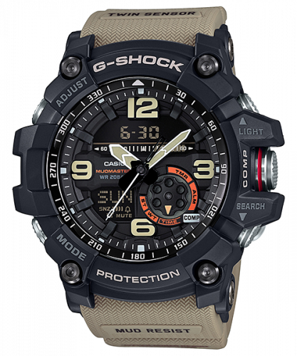 Casio G-Shock Mudmaster Twin Sensor Black / Beige GG-1000-1A5 Casio G-Shock Mudmaster Twin Sensor Black / Beige GG-1000-1A5