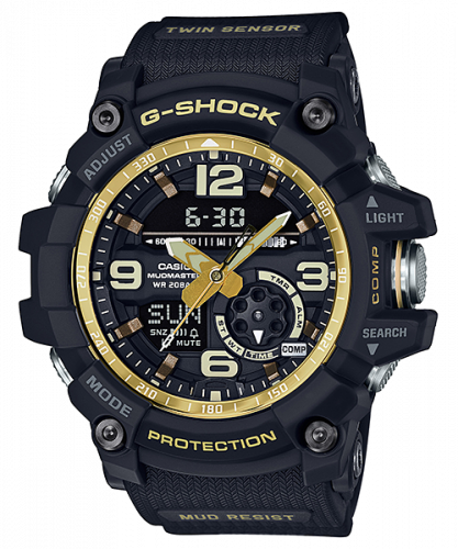 Casio G-Shock Mudmaster Twin Sensor Vintage Black / Gold GG-1000GB-1A Casio G-Shock Mudmaster Twin Sensor Vintage Black / Gold GG-1000GB-1A