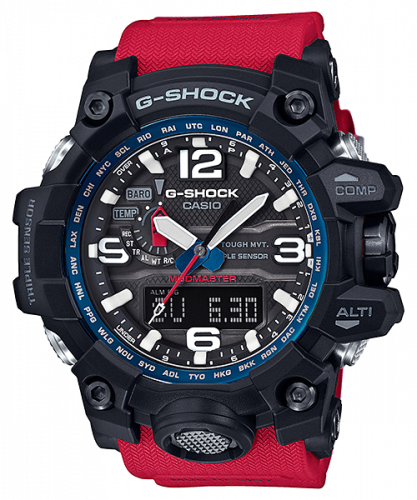 Casio G-Shock Mudmaster Triple Sensor Black / Red GWG-1000RD-4A Casio G-Shock Mudmaster Triple Sensor Black / Red GWG-1000RD-4A