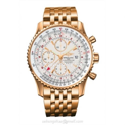 Breitling Navitimer World Red Gold / Silver / Bracelet H2432212/G664/426H