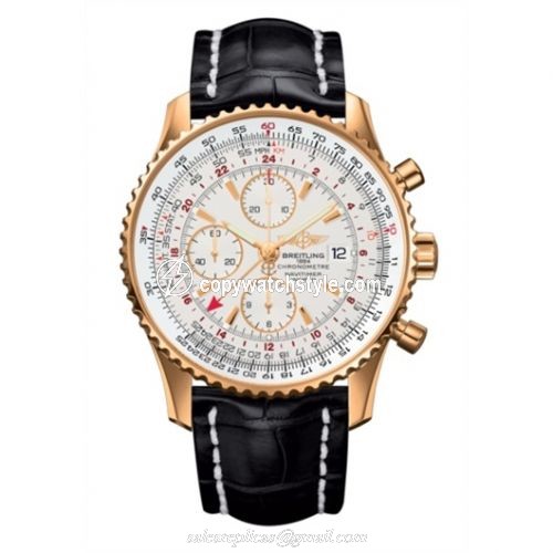 Breitling Navitimer World Red Gold / Silver / Croco / Pin H2432212/G664/760P/R20BA.1 Breitling Navitimer World Red Gold / Silver / Croco / Pin H2432212/G664/760P/R20BA.1