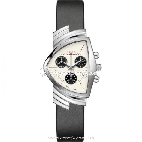 Hamilton Ventura Chrono Quartz 32.3 Stainless Steel / Panda H24432151 Hamilton Ventura Chrono Quartz 32.3 Stainless Steel / Panda H24432151