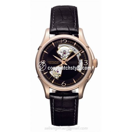 Hamilton Jazzmaster Open Heart 40mm Black Dial PVD Gold H32575735 Hamilton Jazzmaster Open Heart 40mm Black Dial PVD Gold H32575735