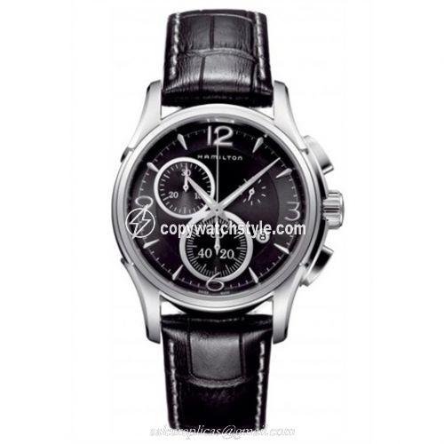 Hamilton Jazzmaster 42 Quartz Chronograph Stainless Steel / Black / Strap H32612735 Hamilton Jazzmaster 42 Quartz Chronograph Stainless Steel / Black / Strap H32612735