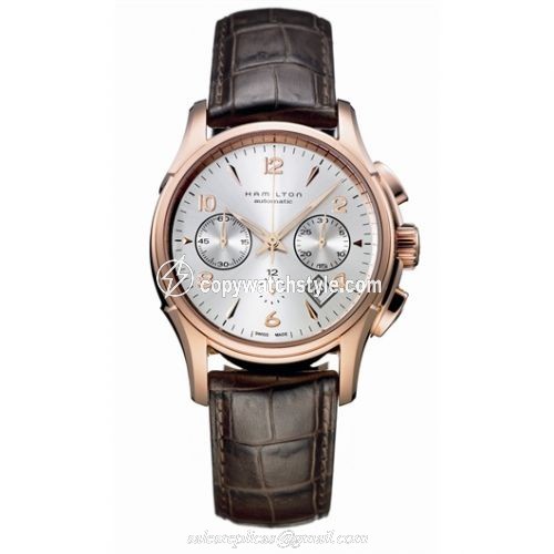 Hamilton Jazzmaster Automatic Chronograph 42mm Silver Dial PVD Gold H32646555 Hamilton Jazzmaster Automatic Chronograph 42mm Silver Dial PVD Gold H32646555