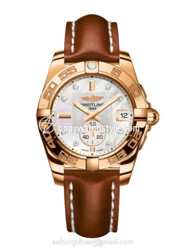 Breitling Galactic 36 Automatic Rose Gold / Pearl Diamond / Calf H3733012.A725.412X Breitling Galactic 36 Automatic Rose Gold / Pearl Diamond / Calf H3733012.A725.412X