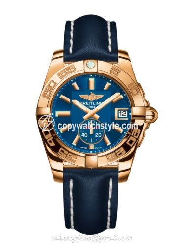 Breitling Galactic 36 Automatic Rose Gold / Gun Blue / Calf H3733012.C831.194X