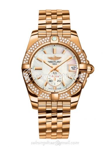 Breitling Galactic 36 Automatic Rose Gold / Diamond / Pearl / Bracelet H3733053.A724.376H Breitling Galactic 36 Automatic Rose Gold / Diamond / Pearl / Bracelet H3733053.A724.376H