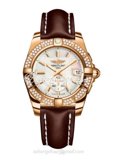 Breitling Galactic 36 Automatic Rose Gold / Diamond / Pearl / Calf H3733053.A724.416X Breitling Galactic 36 Automatic Rose Gold / Diamond / Pearl / Calf H3733053.A724.416X