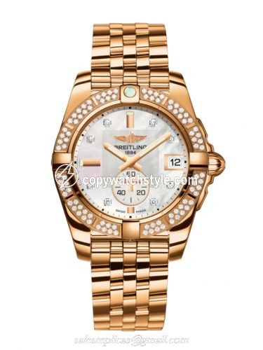 Breitling Galactic 36 Automatic Rose Gold / Diamond / Pearl Diamond / Bracelet H3733053.A725.376H