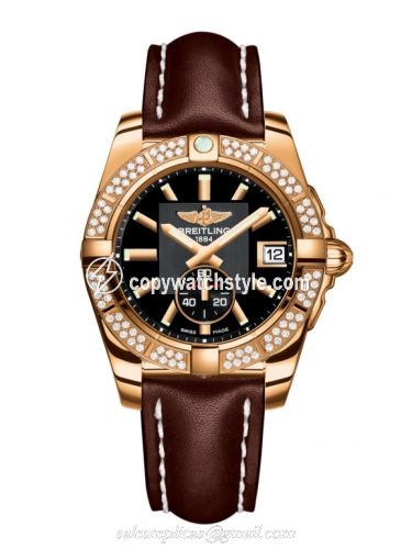 Breitling Galactic 36 Automatic Rose Gold / Diamond / Volcano Black / Calf H3733053.BA54.416X Breitling Galactic 36 Automatic Rose Gold / Diamond / Volcano Black / Calf H3733053.BA54.416X