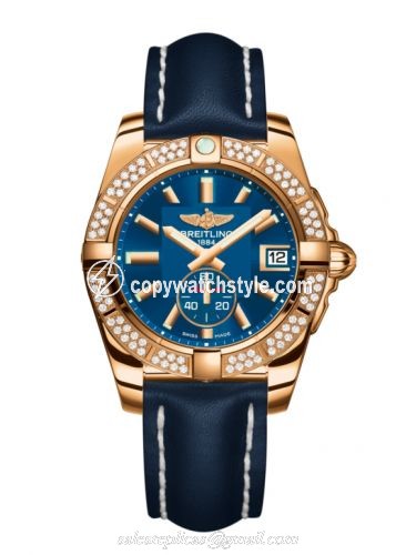 Breitling Galactic 36 Automatic Rose Gold / Diamond / Gun Blue / Calf H3733053.C831.194X Breitling Galactic 36 Automatic Rose Gold / Diamond / Gun Blue / Calf H3733053.C831.194X