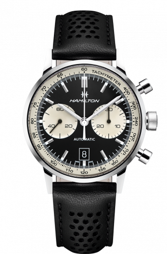Hamilton Intra-Matic 68 Auto Chrono Stainless Steel / Black / Strap H38716731