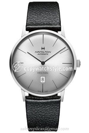 Hamilton Intra-Matic 42 Stainless Steel / Silver / Strap H38755751