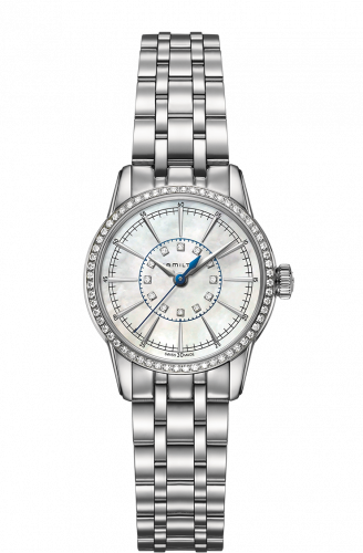 Hamilton Railroad Lady Quartz Steel / MOP / Bracelet / Full Diamonds H40391191 Hamilton Railroad Lady Quartz Steel / MOP / Bracelet / Full Diamonds H40391191