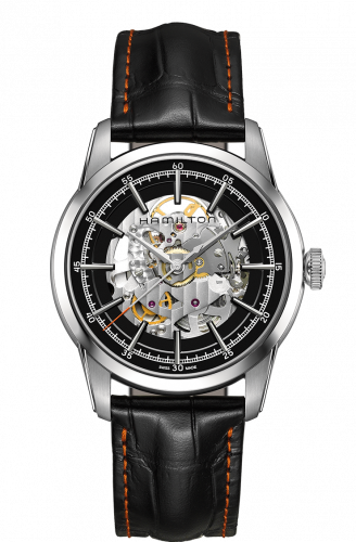 Hamilton Railroad Skeleton Automatic Steel / Black H40655731 Hamilton Railroad Skeleton Automatic Steel / Black H40655731