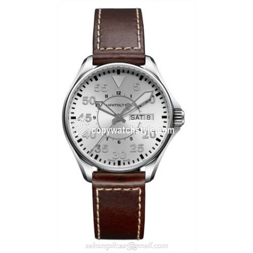 Hamilton Khaki Aviation Pilot Silver H64425555 Hamilton Khaki Aviation Pilot Silver H64425555