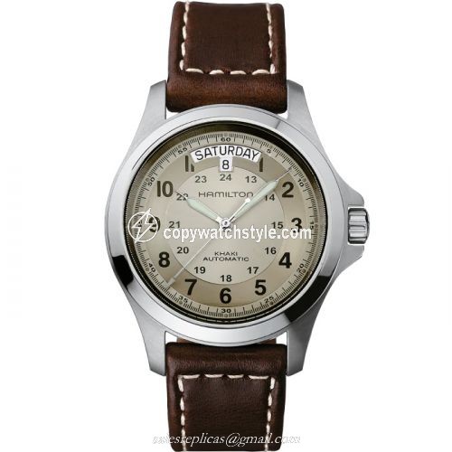 Hamilton Khaki Field King Auto 40 Stainless Steel / Beige H64455523 Hamilton Khaki Field King Auto 40 Stainless Steel / Beige H64455523