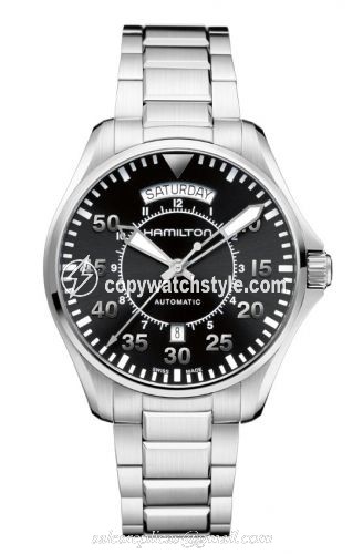 Hamilton Khaki Pilot Day Date Black / Bracelet H64615135 Hamilton Khaki Pilot Day Date Black / Bracelet H64615135