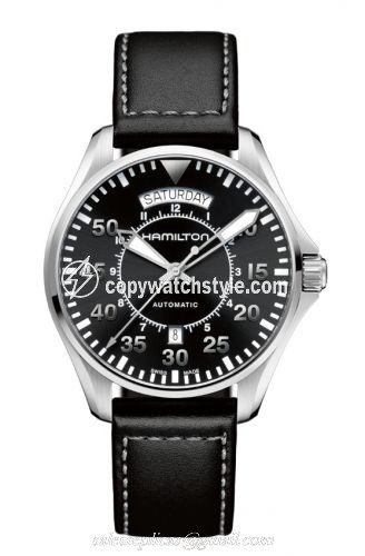 Hamilton Khaki Aviation Pilot Day Date Auto Black H64615735 Hamilton Khaki Aviation Pilot Day Date Auto Black H64615735