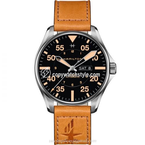 Hamilton Khaki Aviation Pilot Day-Date Auto 46 Stainless Steel / Black H64725531 Hamilton Khaki Aviation Pilot Day-Date Auto 46 Stainless Steel / Black H64725531