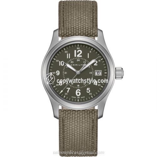 Hamilton Khaki Field Quartz 38 Stainless Steel / Green H68201963