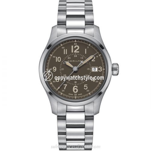 Hamilton Khaki Field Auto 40 Stainless Steel / Brown / Bracelet H70305193 Hamilton Khaki Field Auto 40 Stainless Steel / Brown / Bracelet H70305193