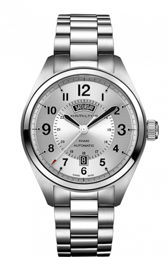 Hamilton Khaki Field Day Date Auto Silver / Bracelet H70505153