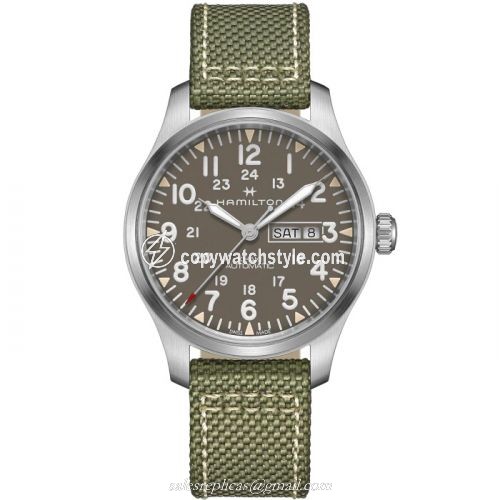 Hamilton Khaki Field Day Date Auto Stainless Steel / Grey H70535081 Hamilton Khaki Field Day Date Auto Stainless Steel / Grey H70535081