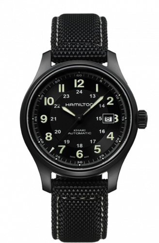 Hamilton Khaki Field Titanium Auto Black H70575733 Hamilton Khaki Field Titanium Auto Black H70575733
