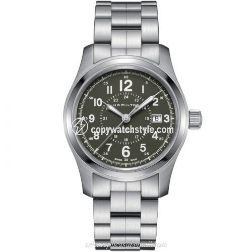 Hamilton Khaki Field Auto 42 Stainless Steel / Green / Bracelet H70605163