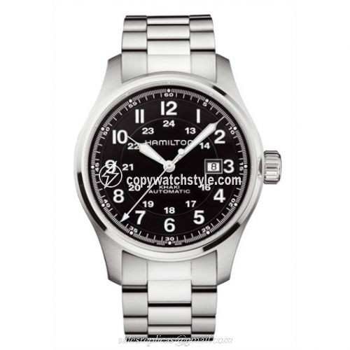Hamilton Khaki Field Officer Automatic 44 Stainless Steel / Black / Bracelet H70625133