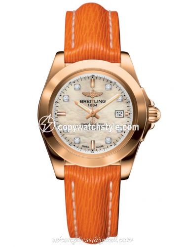 Breitling Galactic 32 Sleek Edition Rose Gold / Pearl Diamond / Sahara H7133012.A803.212X