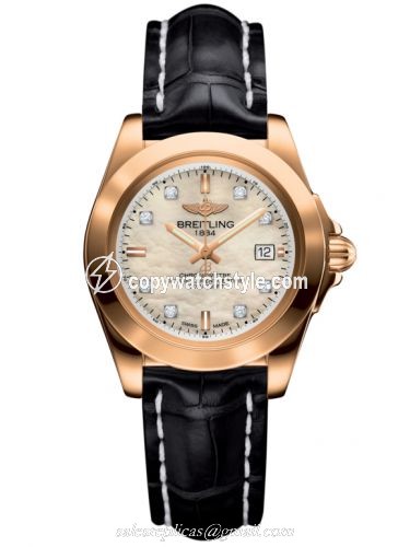 Breitling Galactic 32 Sleek Edition Rose Gold / Pearl Diamond / Croco H7133012.A803.777P Breitling Galactic 32 Sleek Edition Rose Gold / Pearl Diamond / Croco H7133012.A803.777P