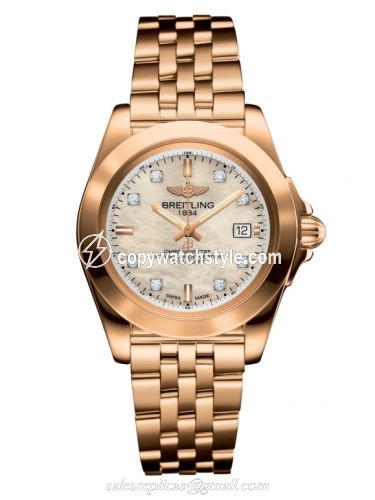 Breitling Galactic 32 Sleek Edition Rose Gold / Pearl Diamond / Bracelet H7133012.A803.792H Breitling Galactic 32 Sleek Edition Rose Gold / Pearl Diamond / Bracelet H7133012.A803.792H