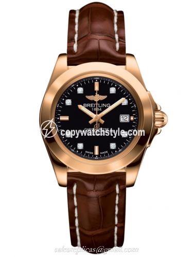 Breitling Galactic 32 Sleek Edition Rose Gold / Trophy Black Diamond / Croco H7133012.BF64.778P Breitling Galactic 32 Sleek Edition Rose Gold / Trophy Black Diamond / Croco H7133012.BF64.778P