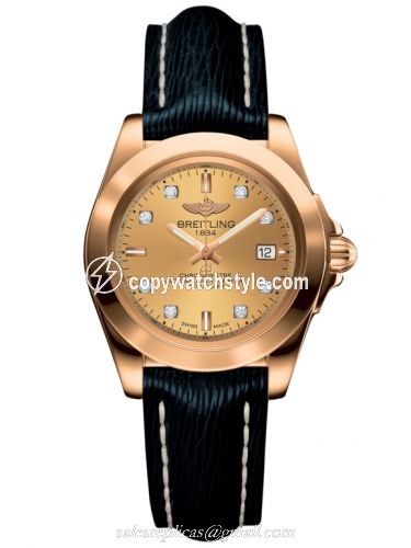 Breitling Galactic 32 Sleek Edition Rose Gold / Golden Sun Diamond / Sahara H7133012.H550.210X Breitling Galactic 32 Sleek Edition Rose Gold / Golden Sun Diamond / Sahara H7133012.H550.210X