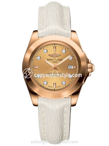Breitling Galactic 32 Sleek Edition Rose Gold / Golden Sun Diamond / Sahara H7133012.H550.235X
