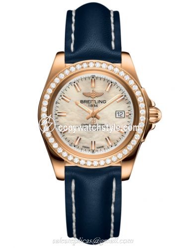 Breitling Galactic 32 Sleek Edition Rose Gold / Diamond / Pearl / Calf H7133053.A802.116X Breitling Galactic 32 Sleek Edition Rose Gold / Diamond / Pearl / Calf H7133053.A802.116X