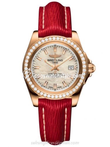 Breitling Galactic 32 Sleek Edition Rose Gold / Diamond / Pearl / Sahara H7133053.A802.209X Breitling Galactic 32 Sleek Edition Rose Gold / Diamond / Pearl / Sahara H7133053.A802.209X