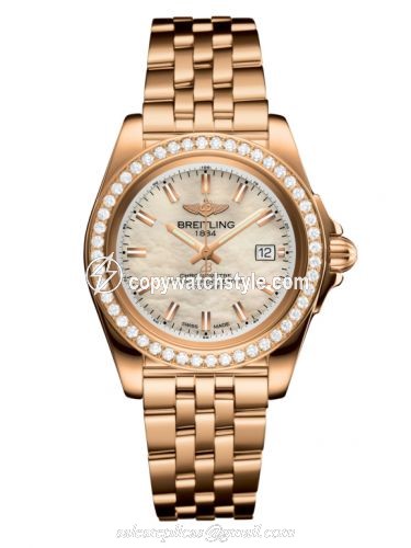 Breitling Galactic 32 Sleek Edition Rose Gold / Diamond / Pearl / Bracelet H7133053.A802.792H Breitling Galactic 32 Sleek Edition Rose Gold / Diamond / Pearl / Bracelet H7133053.A802.792H