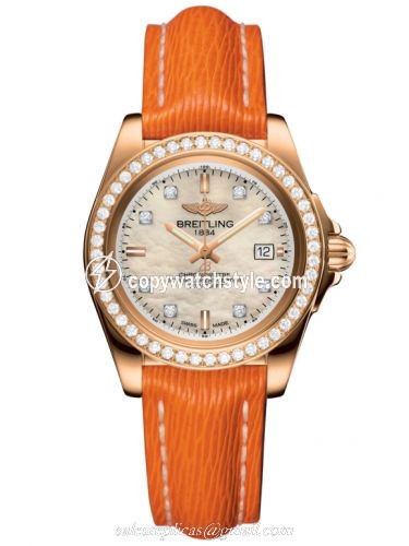 Breitling Galactic 32 Sleek Edition Rose Gold / Diamond / Pearl Diamond / Sahara H7133053.A803.212X Breitling Galactic 32 Sleek Edition Rose Gold / Diamond / Pearl Diamond / Sahara H7133053.A803.212X