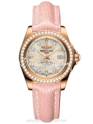 Breitling Galactic 32 Sleek Edition Rose Gold / Diamond / Pearl Diamond / Sahara H7133053.A803.238X