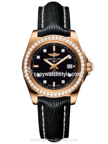 Breitling Galactic 32 Sleek Edition Rose Gold / Diamond / Trophy Black Diamond / Sahara H7133053.BF64.208X