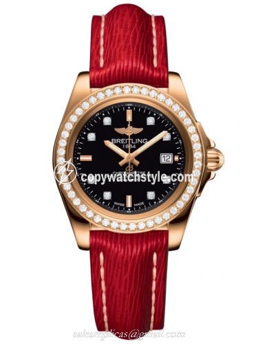 Breitling Galactic 32 Sleek Edition Rose Gold / Diamond / Trophy Black Diamond / Sahara H7133053.BF64.209X Breitling Galactic 32 Sleek Edition Rose Gold / Diamond / Trophy Black Diamond / Sahara H7133053.BF64.209X