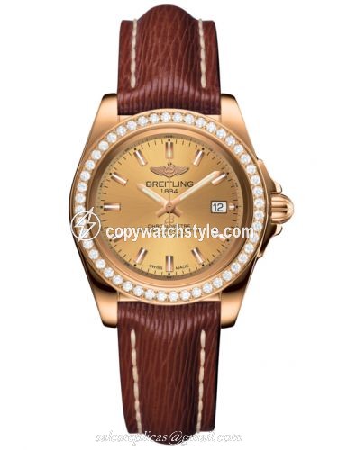 Breitling Galactic 32 Sleek Edition Rose Gold / Diamond / Golden Sun / Sahara H7133053.H549.211X Breitling Galactic 32 Sleek Edition Rose Gold / Diamond / Golden Sun / Sahara H7133053.H549.211X